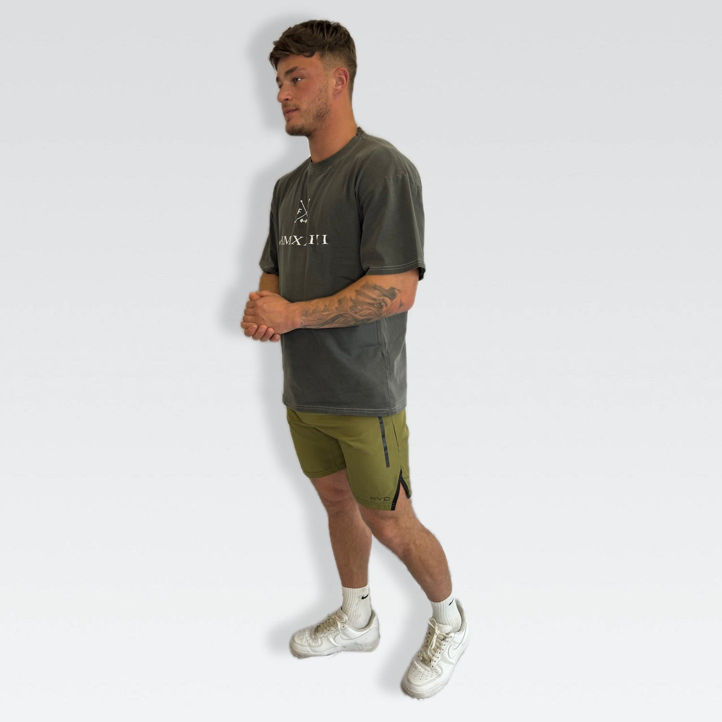 Mens Khaki FYD Training Shorts