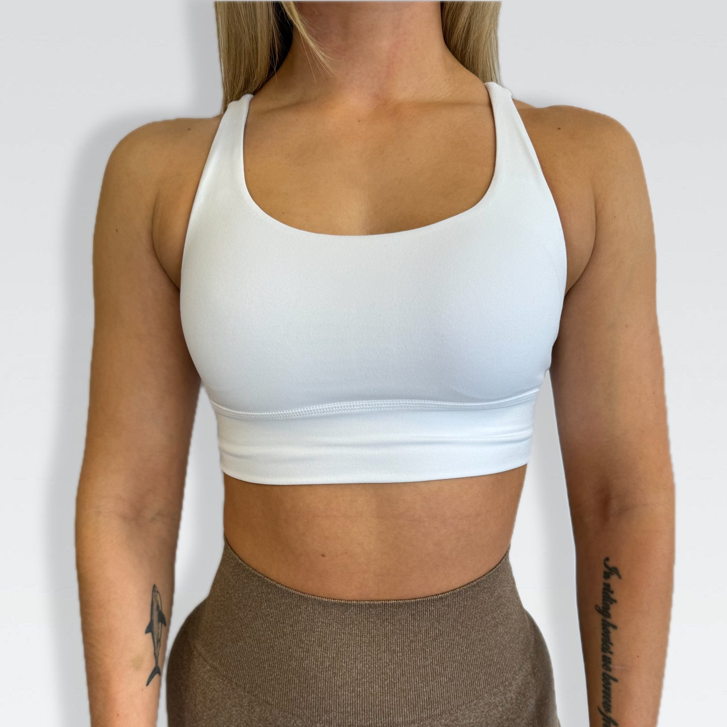 White Matrix Sports Bra