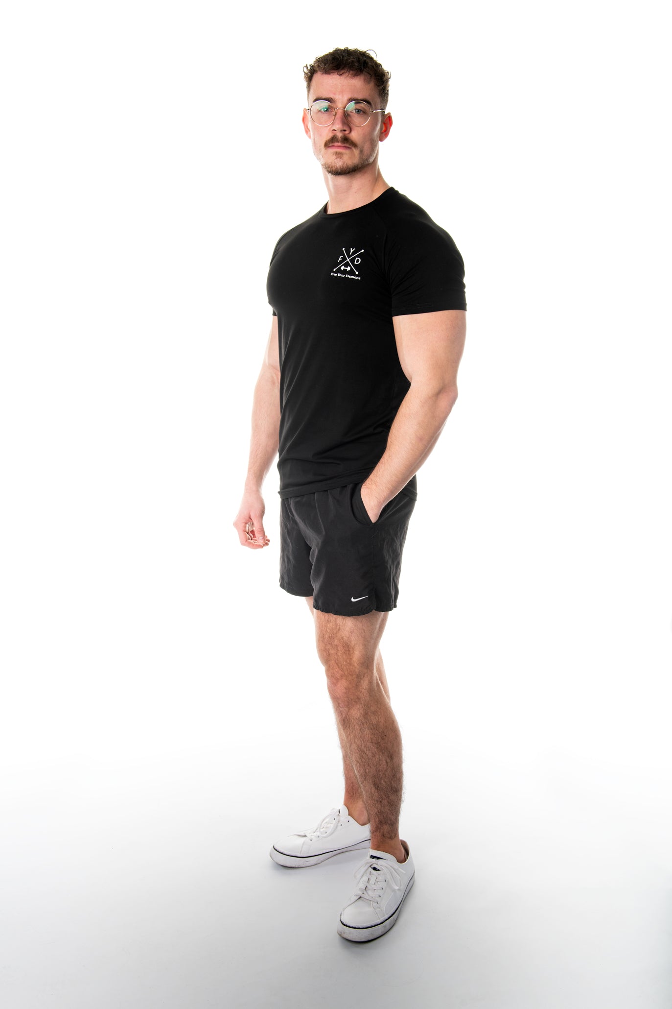 Black Muscle Fit FYD T-Shirt