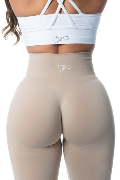 Oat Beige Contour Seamless Leggings