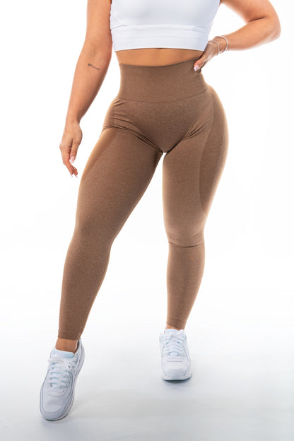 Almond Brown Contour Seamless Leggings