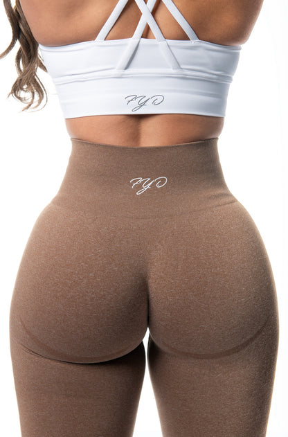 Almond Brown Contour Seamless Leggings